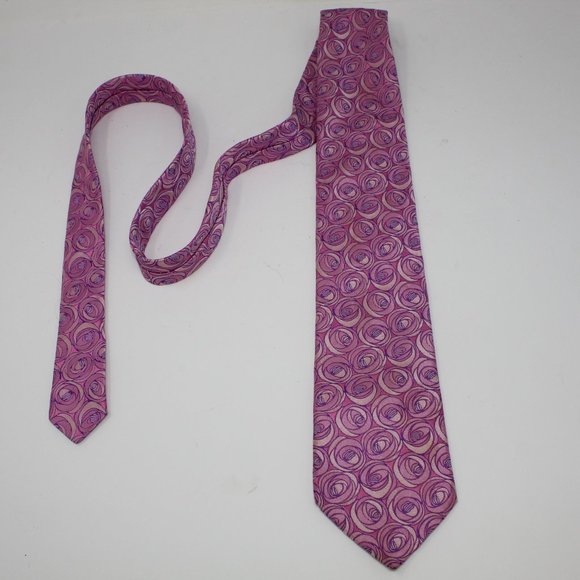 Ted Baker London 100% Imported Silk Tie Pink Hand Tailored in USA Neck Tie - Picture 8 of 8